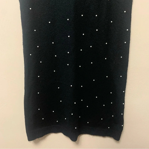 Zara Pearl Trim Knit Sweater Mini Dress Size Large Blogger's Fav - Picture 6 of 13